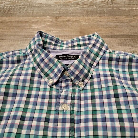 Banana Republic Custom 078 Wash Shirt Grant Fit Button Up Shirt Mens Size Large - Picture 4 of 8